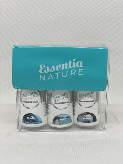 Pochette Regalo Essentia Luxury contenente 3 Flaconi da 50 ml Fragranze: Ocean - Angel Breath - Caribe