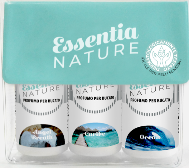 Pochette Regalo Essentia Luxury contenente 3 Flaconi da 50 ml Fragranze: Ocean - Angel Breath - Caribe
