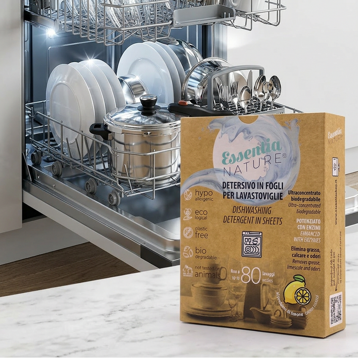 Detersivo LAVASTOVIGLIE Ecologico in Fogli 80 Lavaggi