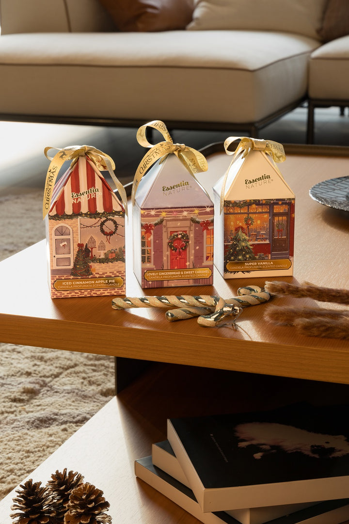 Candela Natale Il Villaggio Profumato - Ice Cinnamon & Apple Pie