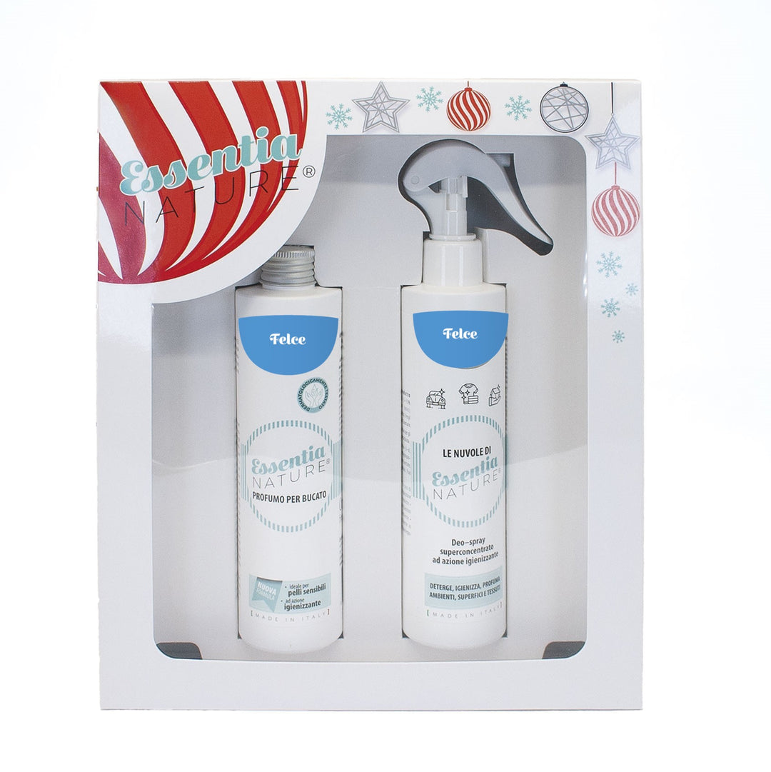 Gift Box Nuvole Spray Igienizzante profumato + Profumo Bucato 250 ml - Felce