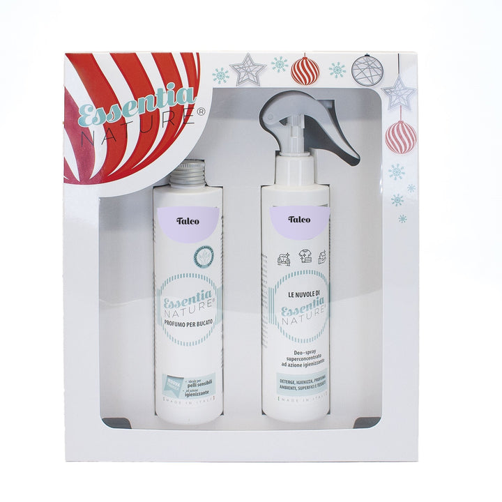 Gift Box Nuvole Spray Igienizzante profumato + Profumo Bucato 250 ml - Talco