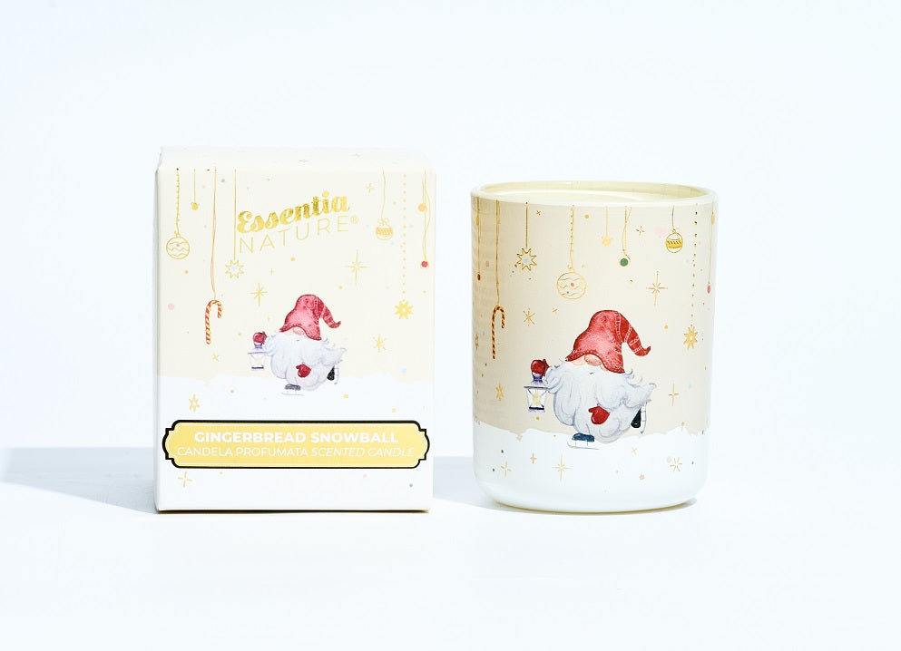 Essentia's Elves Scented Candle - Gingerbread Snowball
