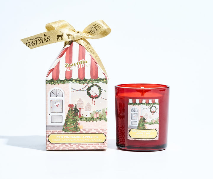 The Scented Village Christmas Candle - Ice Cinnamon &amp; Apple Pie