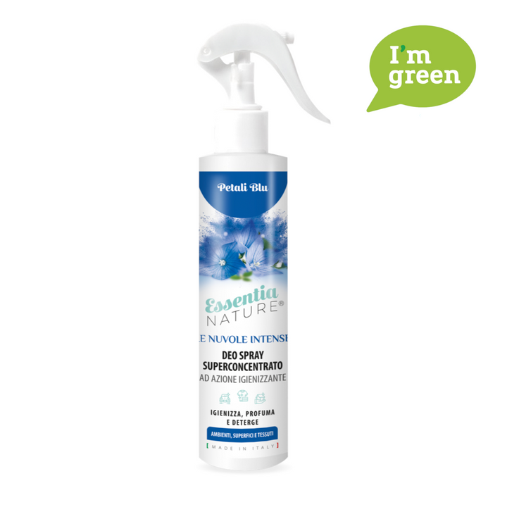 Spray Igienizzante Profumato per tessuti ed ambienti petali blu