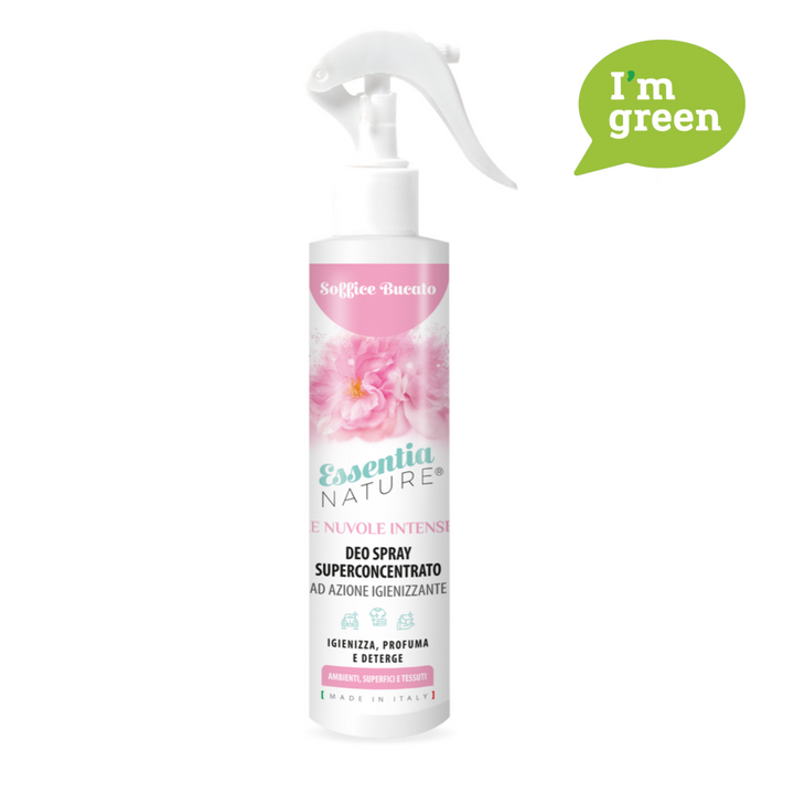 Spray Igienizzante Profumato per tessuti ed ambienti soffice bucato
