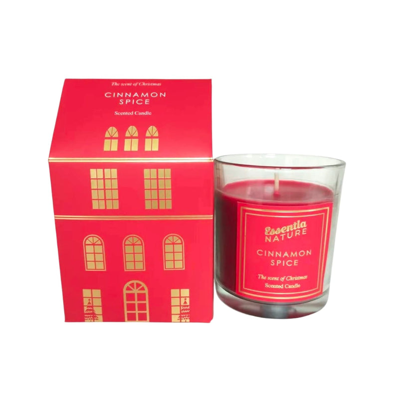 Christmas Candle The Scented Village - Red