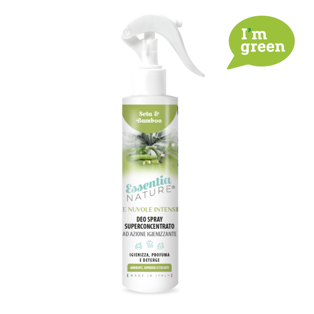 Deo spray igienizzante per tessuti seta e bamboo