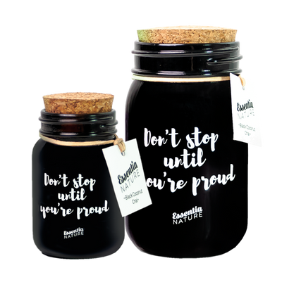 BLACK Scented Jar Candle - Black Coconut Chai